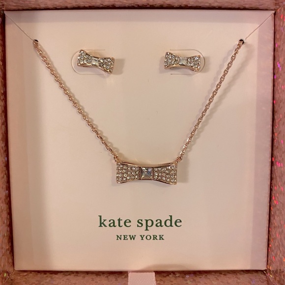 kate spade Jewelry - kate spade ready set bow pendant & studs
